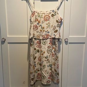 Madewell 2 paisley dress layered crop cream euc